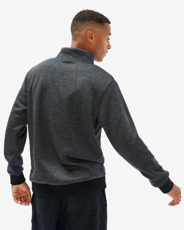 2HNL2597 черен мергел FILA унисекс romano qtr zip black marle fila