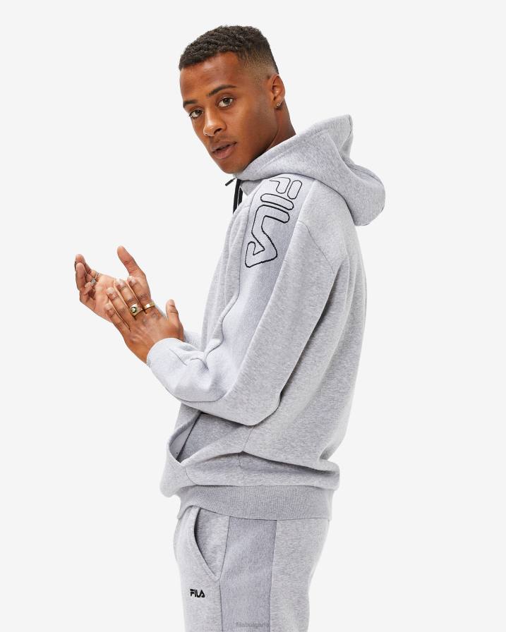 2HNL2614 сив мергел FILA fila grey marle мъжки jay qtr zip