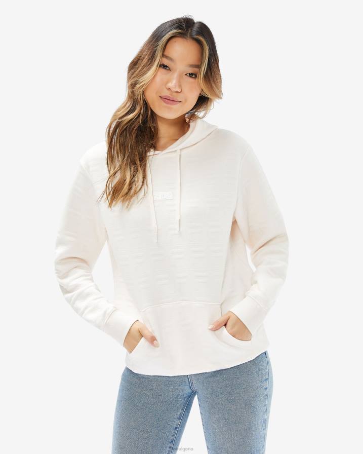 2HNL2615 кокосова сметана FILA унисекс ехо качулка coconut cream fila