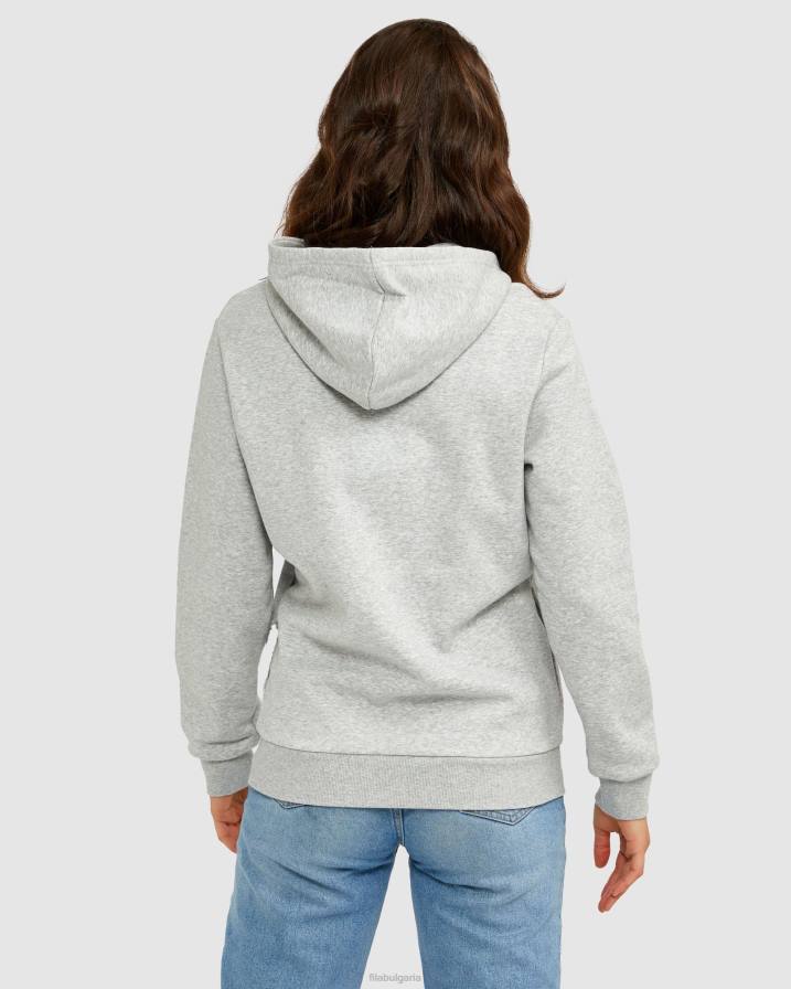 2HNL2626 сребърен мергел FILA fila silver marle унисекс значка 2.0 качулка