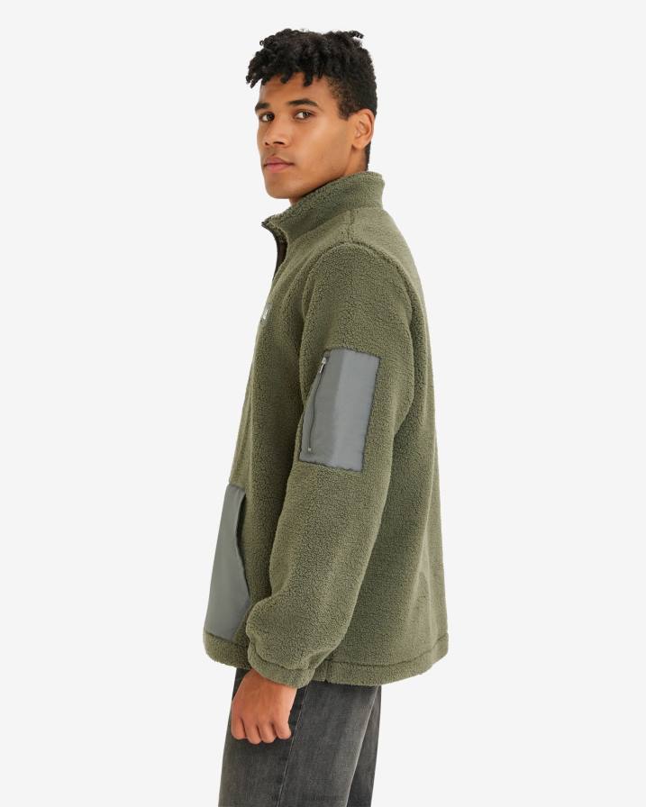 2HNL2627 каки FILA мъжки cole teddy qtr zip khaki fila