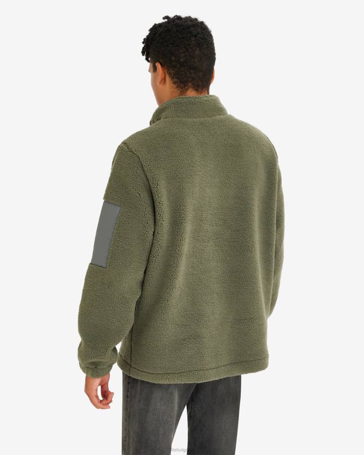 2HNL2627 каки FILA мъжки cole teddy qtr zip khaki fila