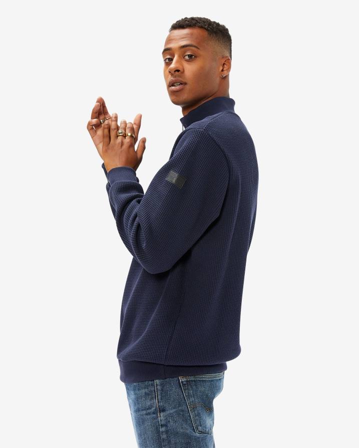 2HNL2633 нов флот FILA мъжка значка 2.0 qtr zip new navy fila