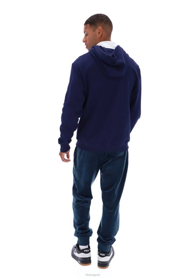 2HNL3276FILA суичър с качулка Lucian Essential с оребрени странични панели fila