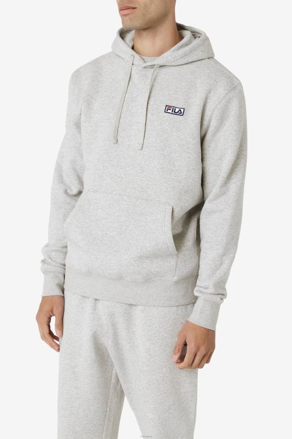 2HNL436 сив пирен/бял FILA суичър с качулка fila сив хедър/бял алгот