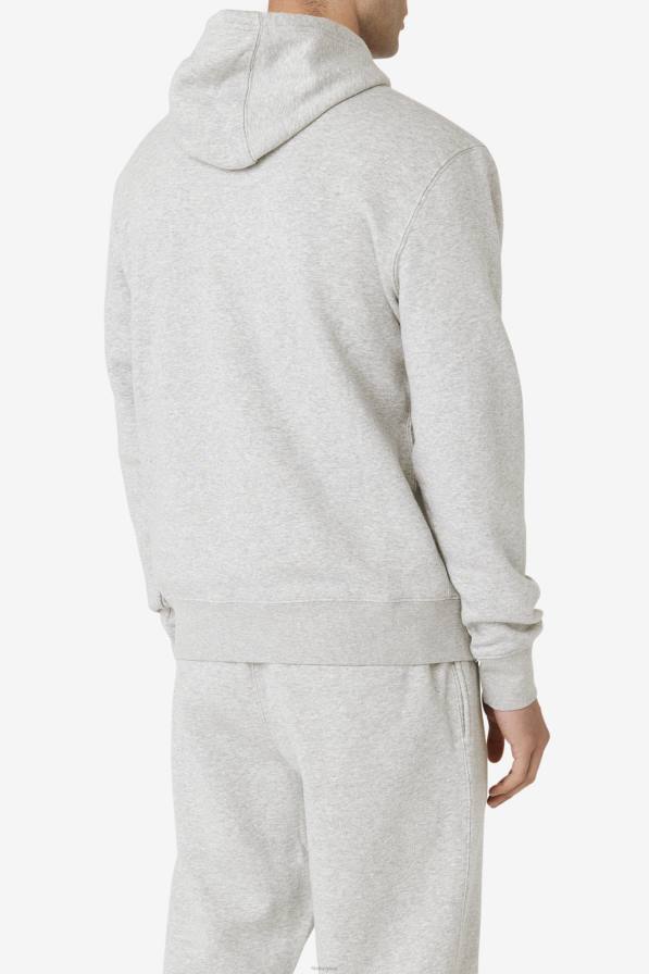 2HNL436 сив пирен/бял FILA суичър с качулка fila сив хедър/бял алгот