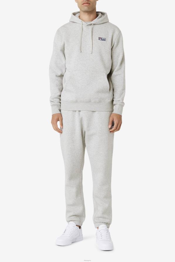2HNL436 сив пирен/бял FILA суичър с качулка fila сив хедър/бял алгот