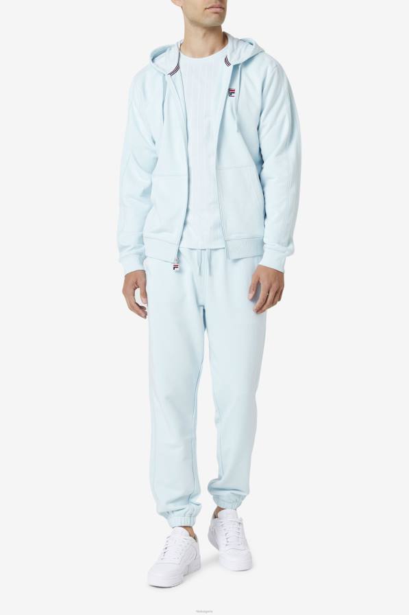 2HNL454 син FILA суичър с качулка с пълен цип fila blue joey