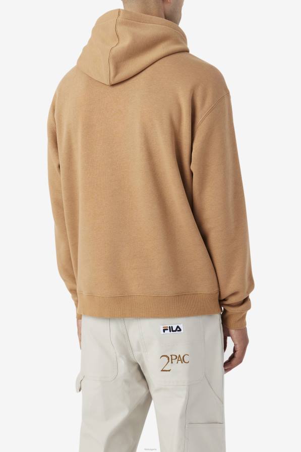 2HNL476 тютюнево кафяво FILA 2pac суичър с качулка fila tobacco brown