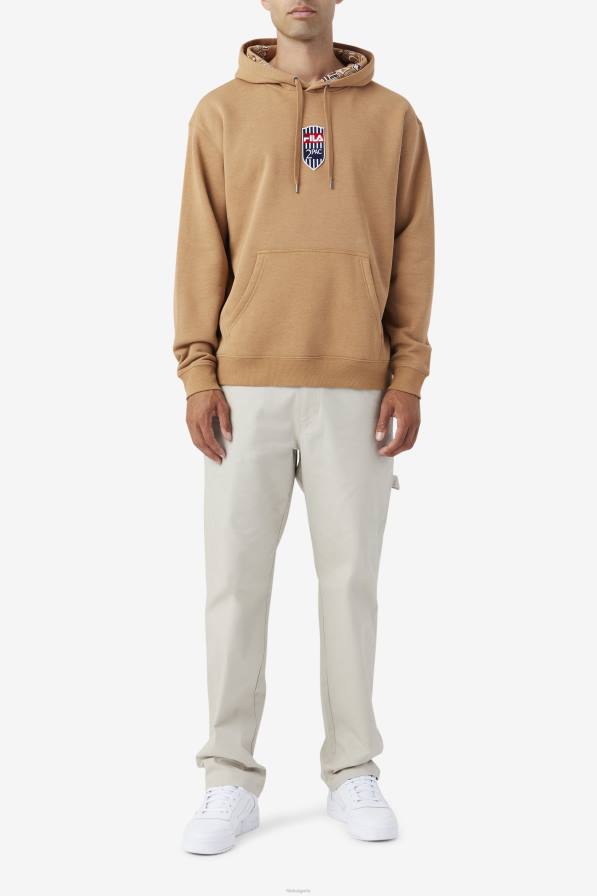 2HNL476 тютюнево кафяво FILA 2pac суичър с качулка fila tobacco brown