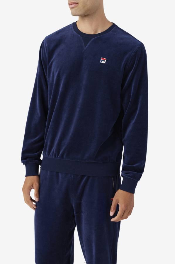 2HNL478 военноморски флот FILA fila Navy Earl Velour Crew