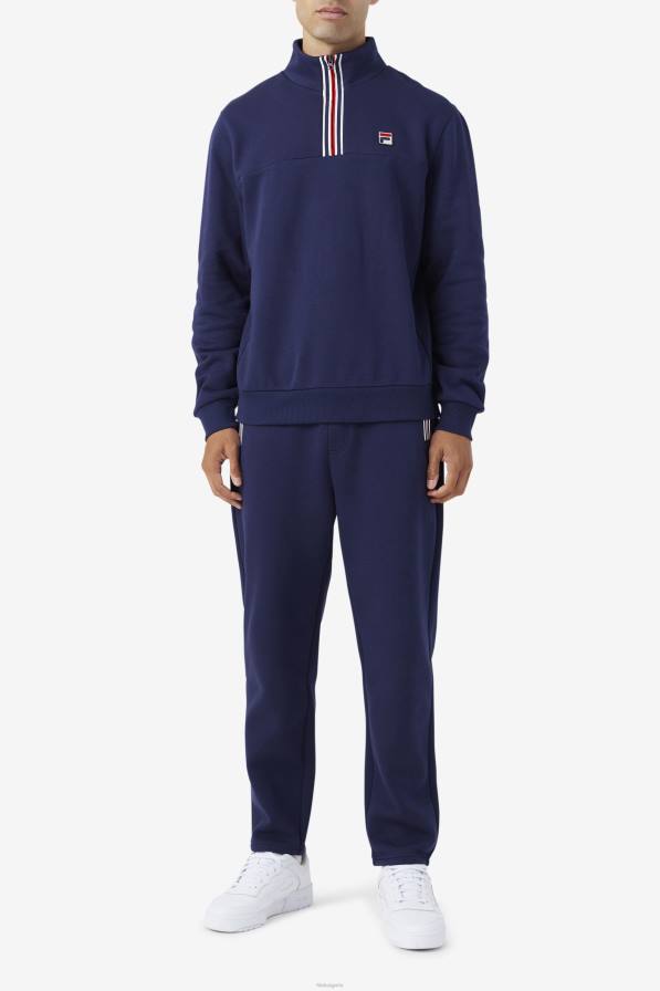 2HNL485 военноморски флот FILA Уестън половина цип тъмно синя фила