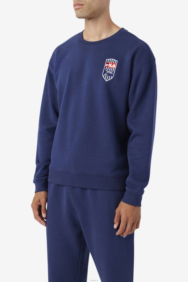 2HNL512 военноморски флот FILA 2pac флис кръпка crew fila флот