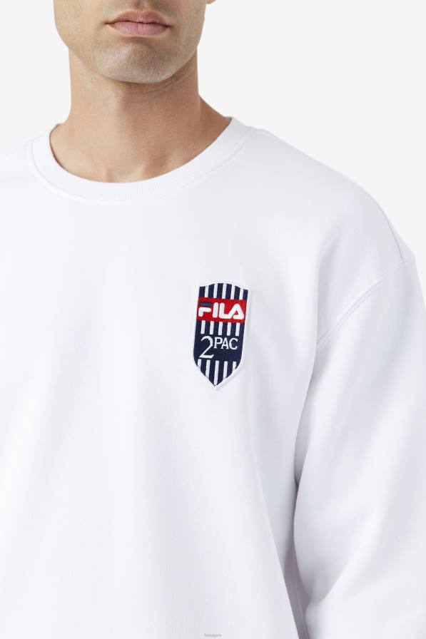 2HNL513 бяло FILA бял фила 2pac флис пач екипаж