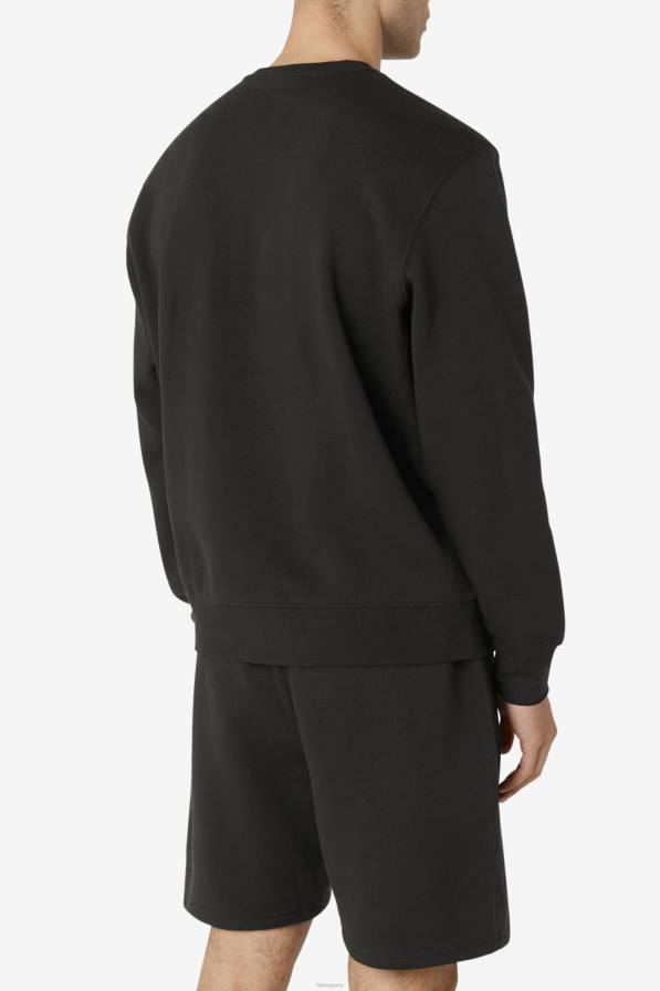 2HNL527 Черно бяла FILA garran crew black/white fila