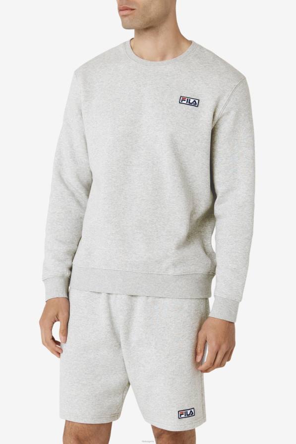 2HNL529 сив пирен/бял FILA fila garran crew сив хедър/бял