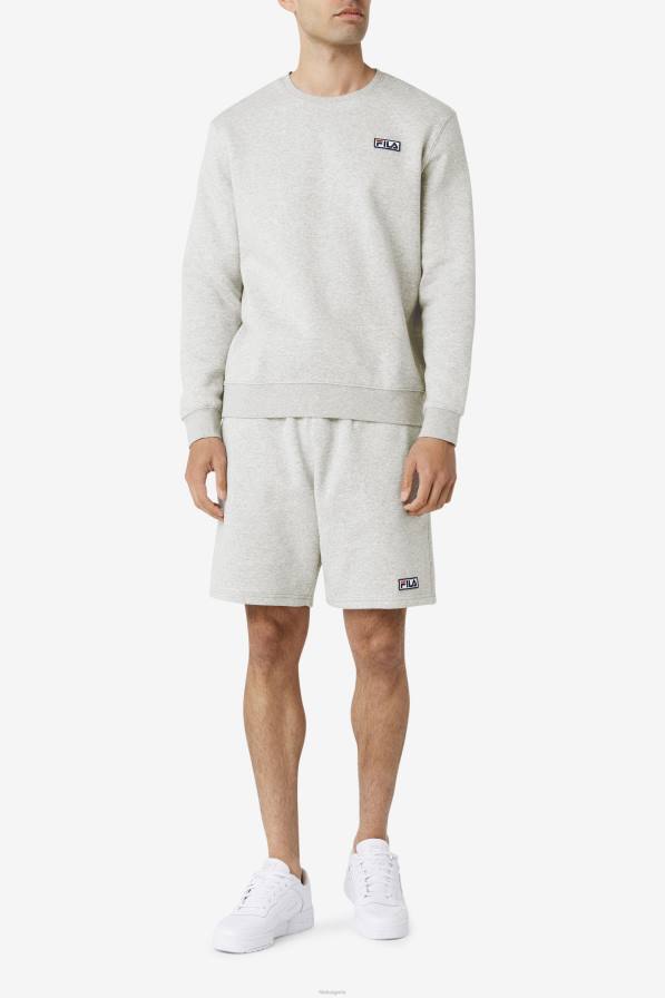 2HNL529 сив пирен/бял FILA fila garran crew сив хедър/бял