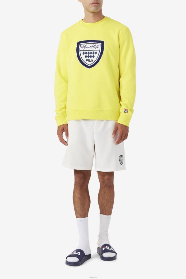 2HNL554 жълто/тъмносин/гардения FILA kush crew fila yellow/navy/gardenia