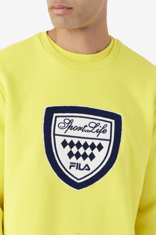 2HNL554 жълто/тъмносин/гардения FILA kush crew fila yellow/navy/gardenia