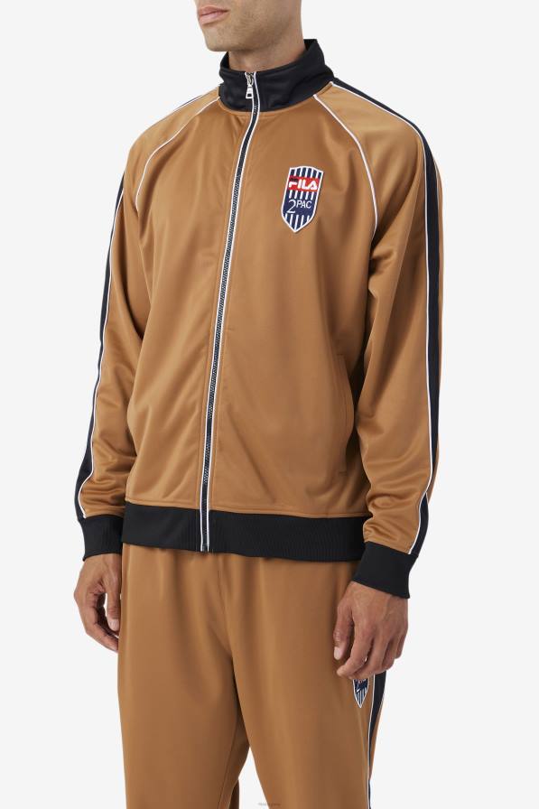 2HNL892 тютюнево кафяво/черно/бяло FILA яке fila tobacco brown/black/white 2pac
