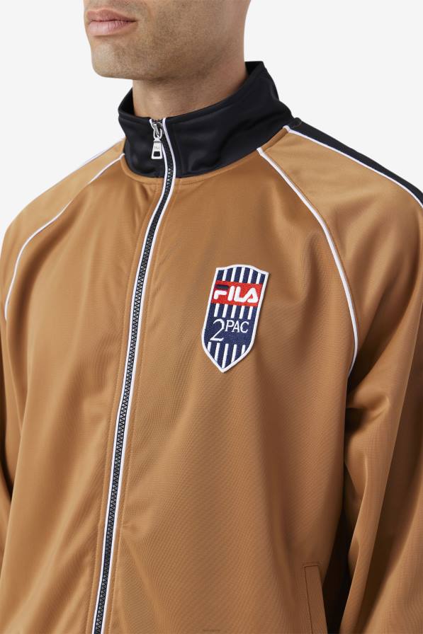 2HNL892 тютюнево кафяво/черно/бяло FILA яке fila tobacco brown/black/white 2pac