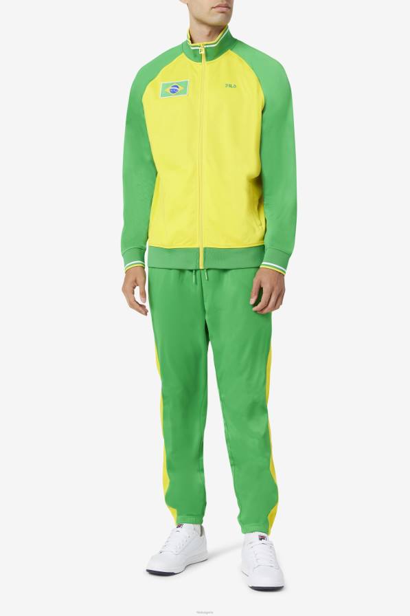2HNL919 жълто/папратово зелено/бяло FILA спортно яке fila brazil жълто/папратово зелено/бяло