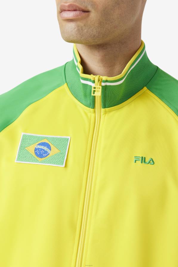 2HNL919 жълто/папратово зелено/бяло FILA спортно яке fila brazil жълто/папратово зелено/бяло