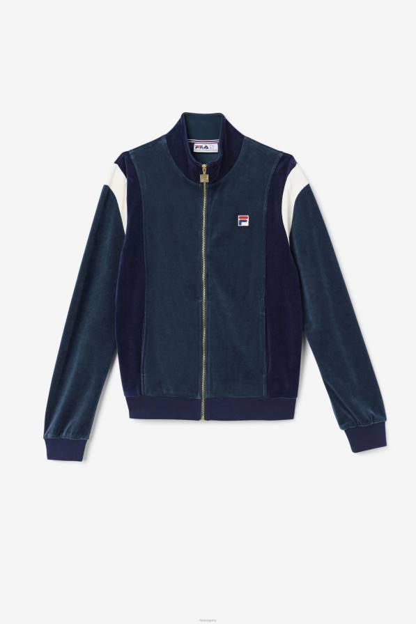 2HNL932 синьозелена/морска/чапла FILA floyd велурено яке фила синьо/тъмно синьо/чапла