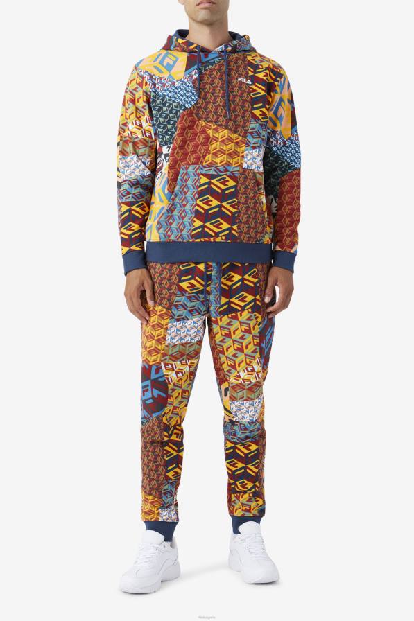 2HNL946 жълт печат/океан FILA fila жълт печат/океан amay jogger