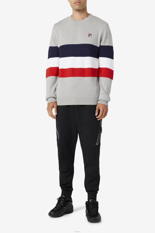 2HNL231 светло сив мергел/пеакот/бял FILA светло сив пуловер от мергел/шушляк/бял фила уилки