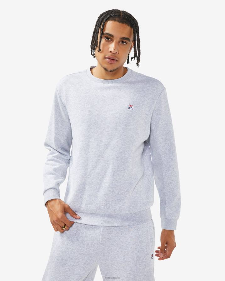 2HNL2511 светлосив мергел FILA светло сива мраморна фила унисекс значка 2.0 crew