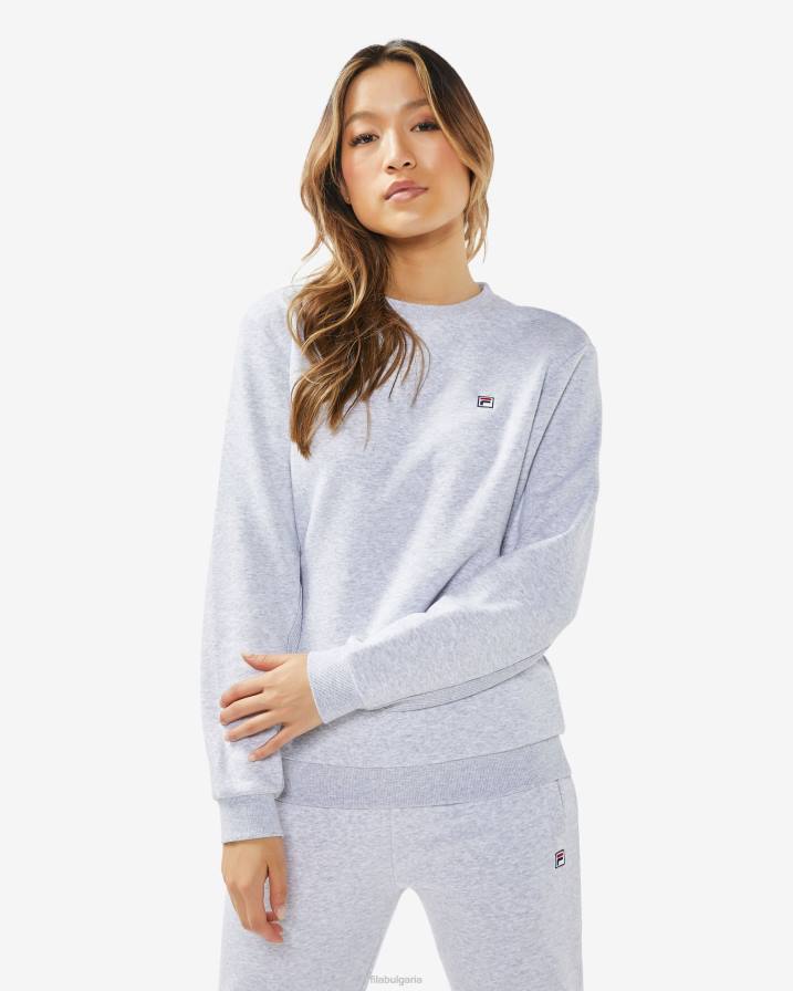 2HNL2511 светлосив мергел FILA светло сива мраморна фила унисекс значка 2.0 crew