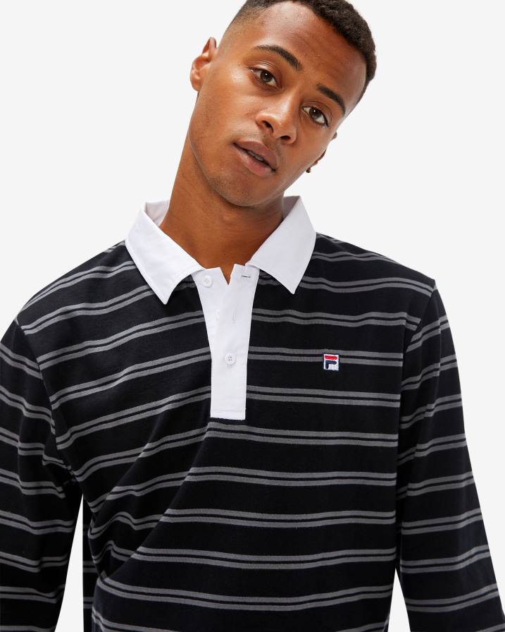 2HNL2562 черен FILA черна мъжка значка ръгби поло фила