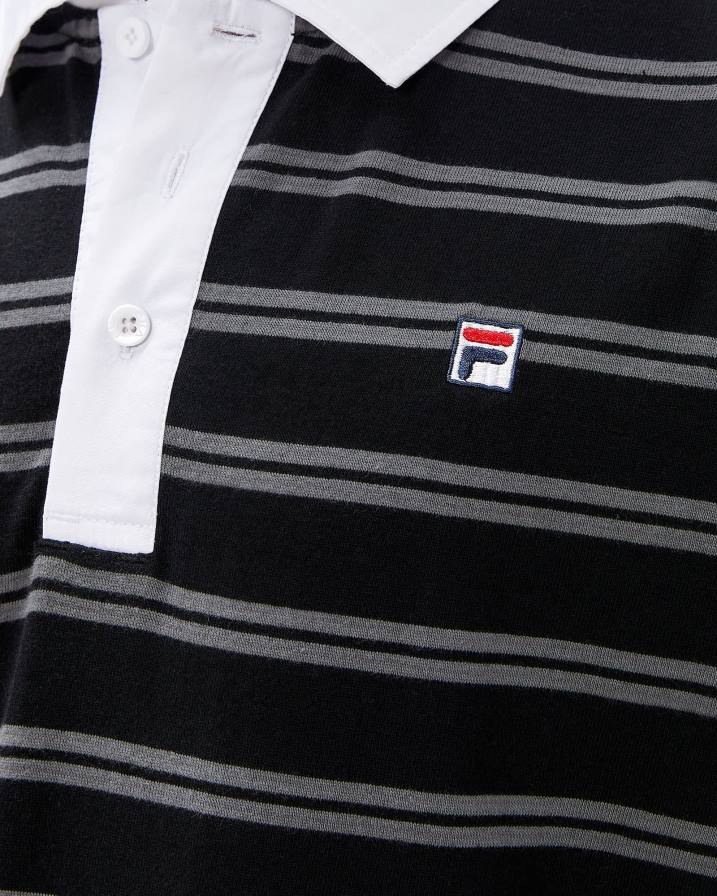 2HNL2562 черен FILA черна мъжка значка ръгби поло фила