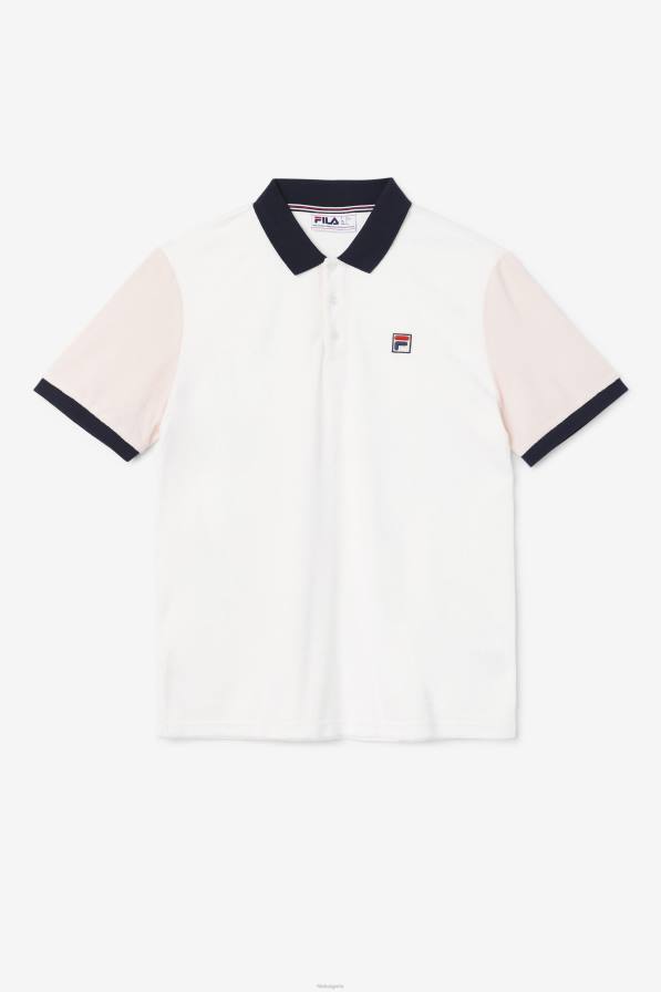 2HNL374 marshmallow/розово/морско синьо FILA gramme polo fila marshmallow/розово/тъмносиньо
