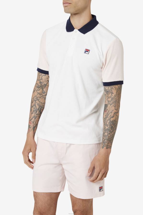 2HNL374 marshmallow/розово/морско синьо FILA gramme polo fila marshmallow/розово/тъмносиньо