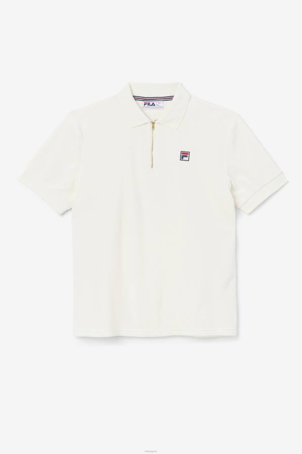2HNL410 бяла чапла FILA девън велур поло фила чапла