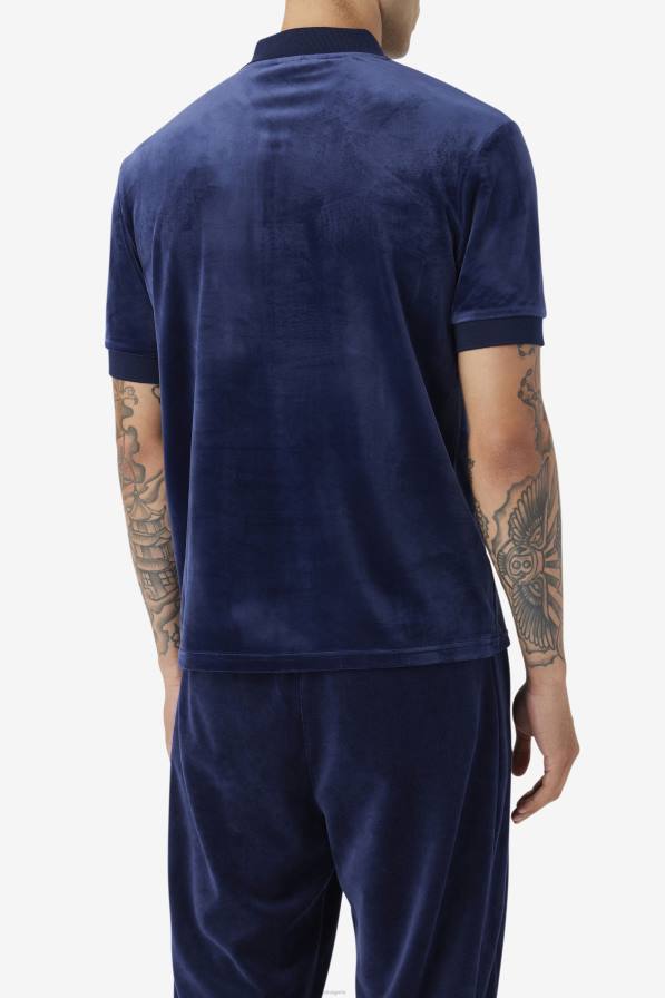 2HNL412 fil a флот FILA fila fil велурено поло в темносин девън