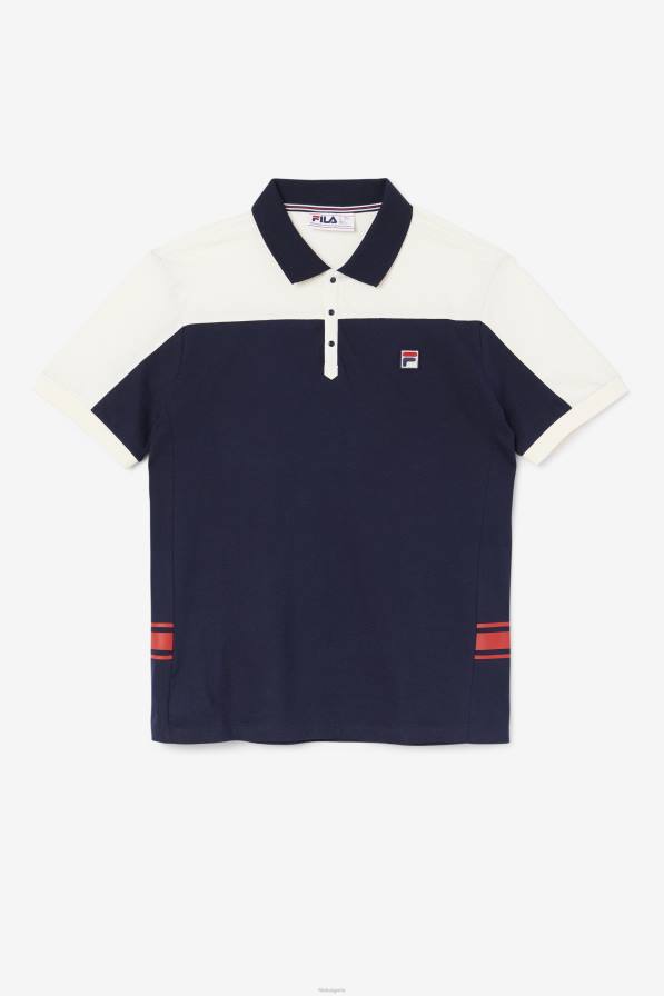 2HNL415 флот/гардения/червено FILA fila mivvi polo navy/гардения/червено
