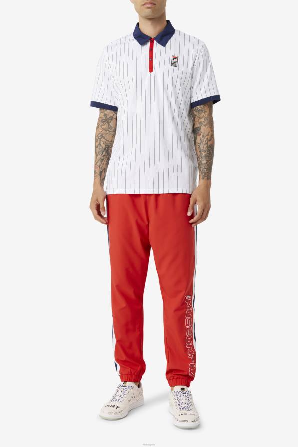 2HNL418 бяло/шушляк/червено FILA fila бяло/бело палто/червено fila x the Museum bb1 поло