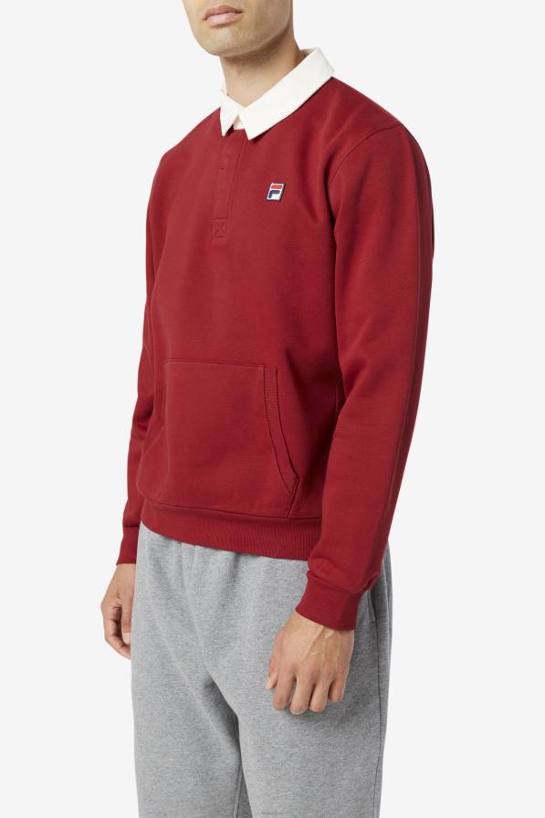 2HNL422 ревен/бял FILA edison fleece rugby fila rhubarb/white