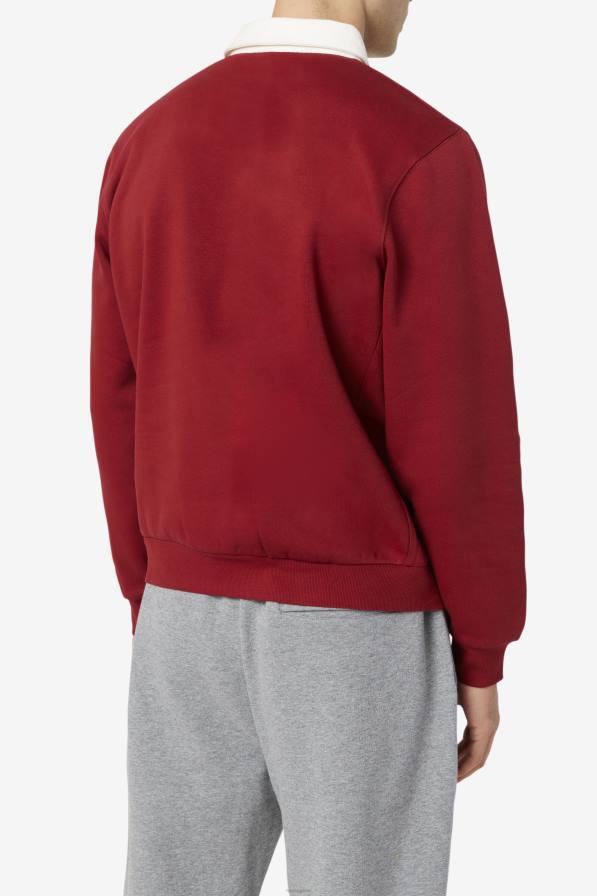 2HNL422 ревен/бял FILA edison fleece rugby fila rhubarb/white