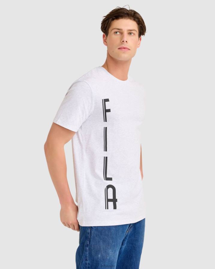 2HNL2309 светлосив мергел FILA markus тениска светло сива мраморна фила