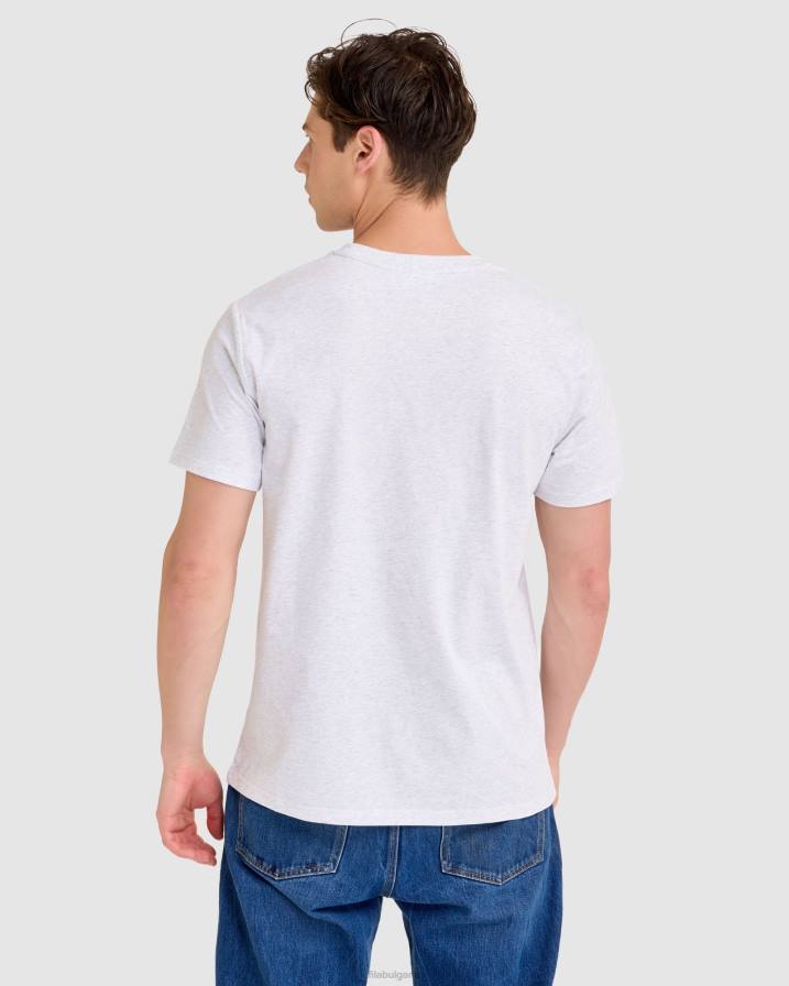 2HNL2309 светлосив мергел FILA markus тениска светло сива мраморна фила