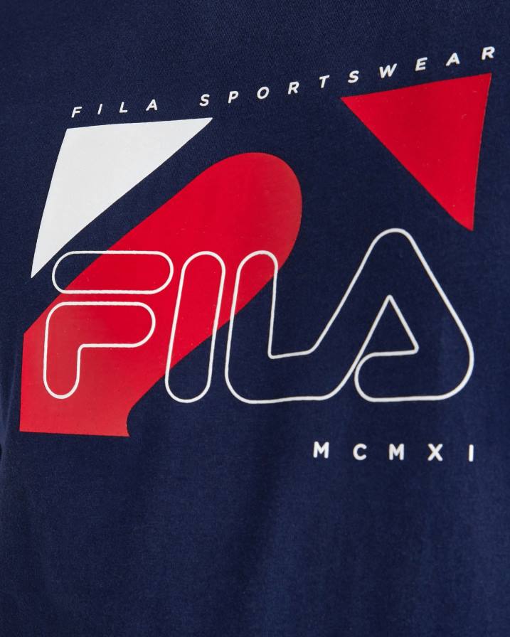 2HNL2321 военноморски флот FILA мъжка тениска shaw blue fila