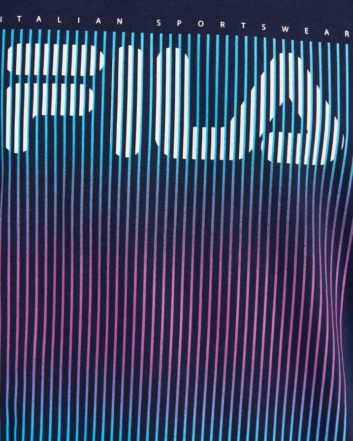 2HNL2326 военноморски флот FILA fila тъмносиня мъжка тениска cedrick