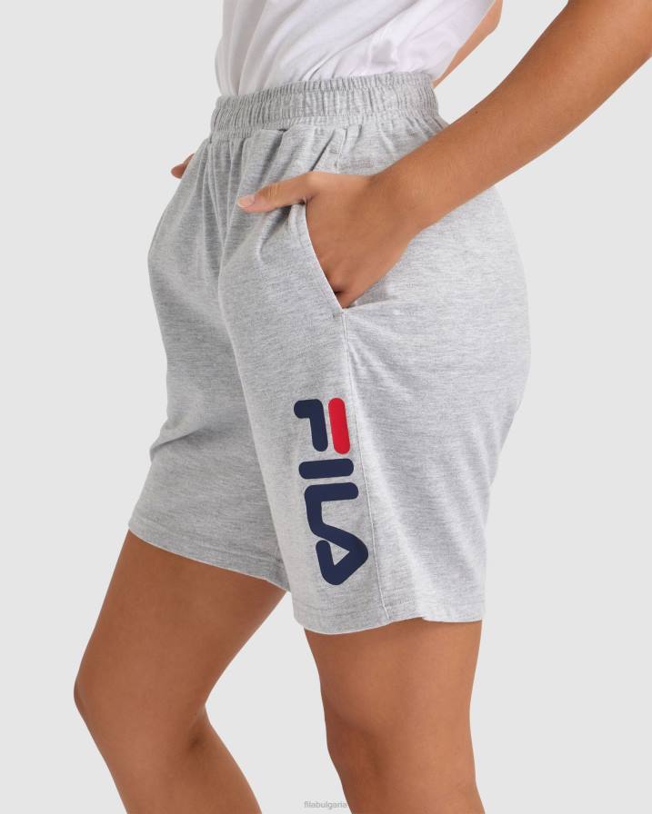 2HNL2327 сив мергел FILA унисекс бостън шорти сиво мраморно фила
