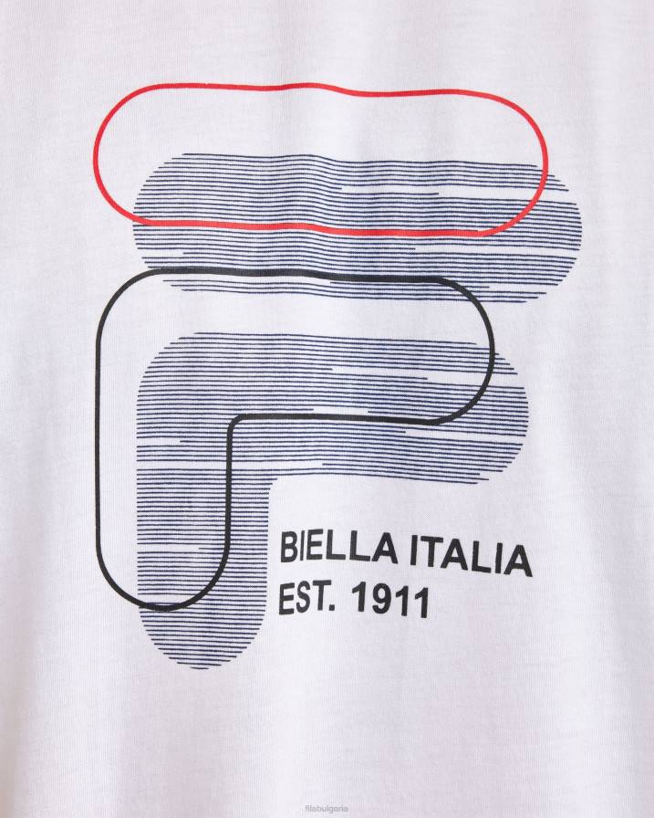 2HNL2365 бяло FILA мъжка тениска fila plus lennox бяла