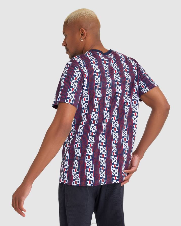 2HNL2370 нов флот FILA нова тъмносиня мъжка тениска harrison fila