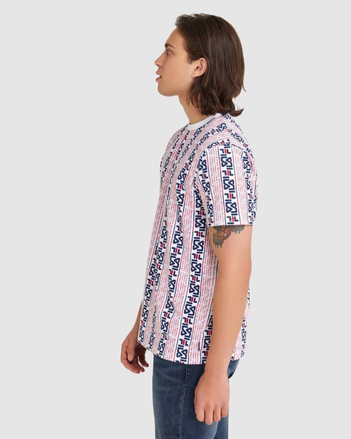 2HNL2380 бяло FILA бяла мъжка тениска harrison fila